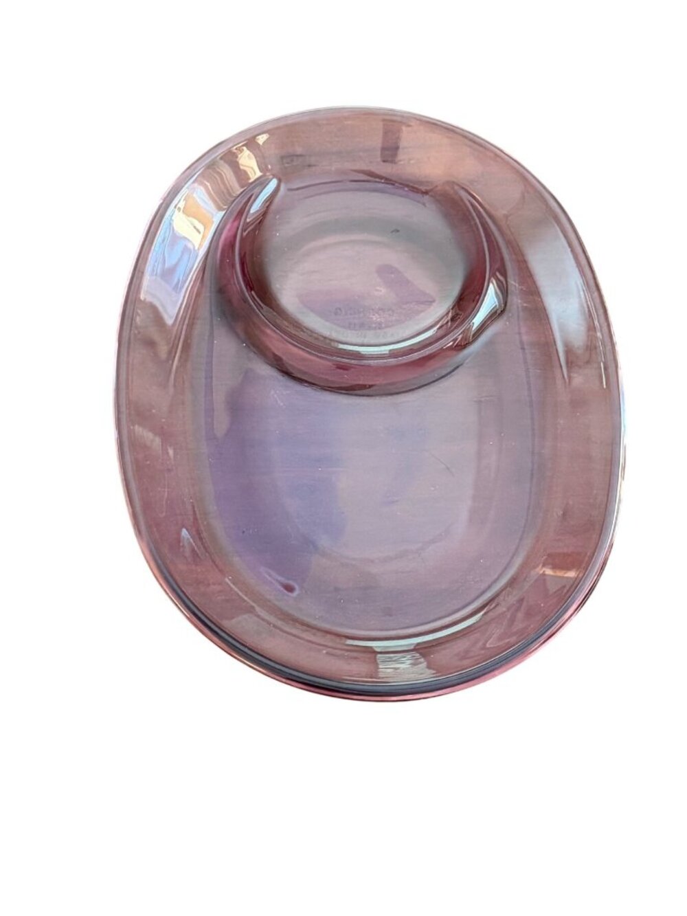 Corning Visions Soup & Sandwich Plate H-811, Cranberry Glass